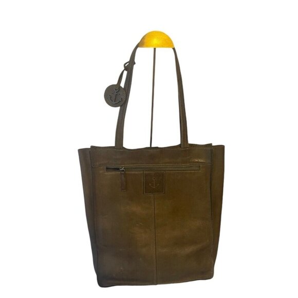 Harbour 2nd Lotte Leather Tote Anchor Studded Shoulder Bag Distressed - Picture 3 of 13